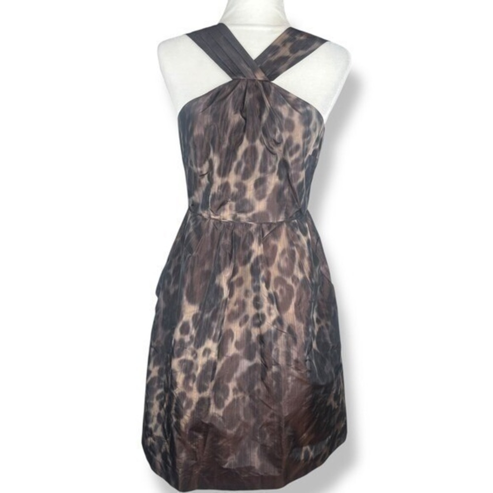 Y2K 2000s Banana Republic Leopard Dress Womens‎ Size 6 Animal Print Indie Sleaze